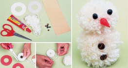 Làm người tuyết từ bóng trang trí