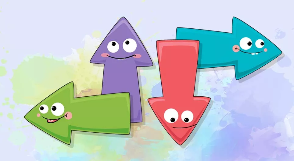 Đường nào là xuống, lên, phải và trái?