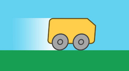 Chuyển động đều của một chiếc ô tô trên một đường thẳng.