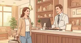 Tại quầy lễ tân khách sạn