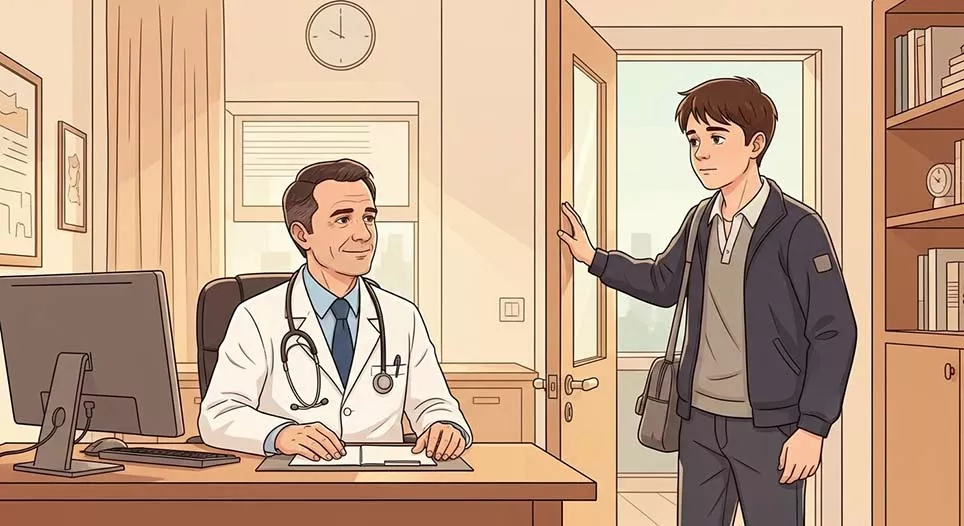 Tại phòng khám bác sĩ