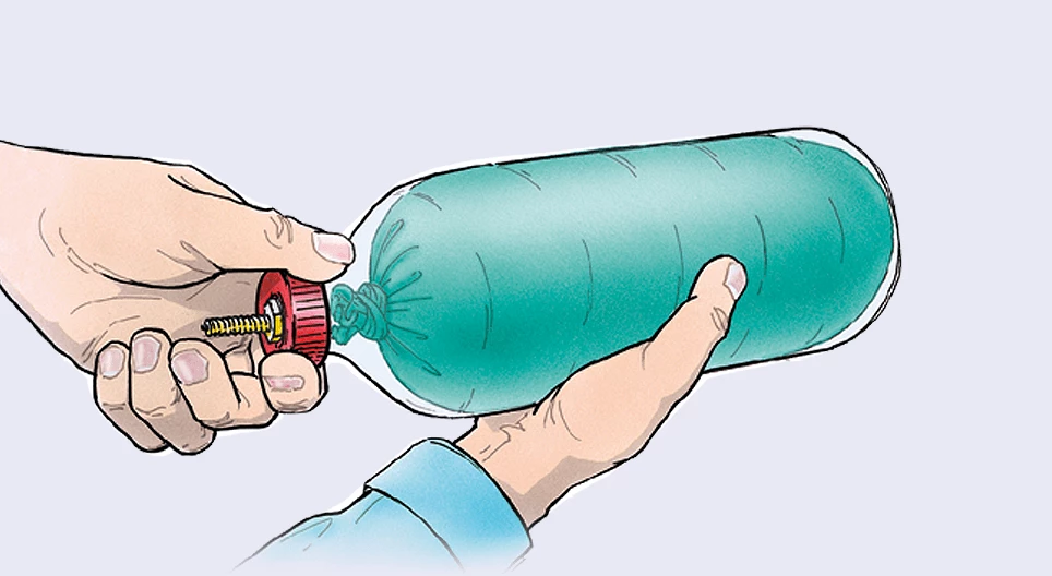 Thu nhỏ một quả bóng bay