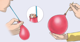 Xỏ lỗ một quả bóng bay