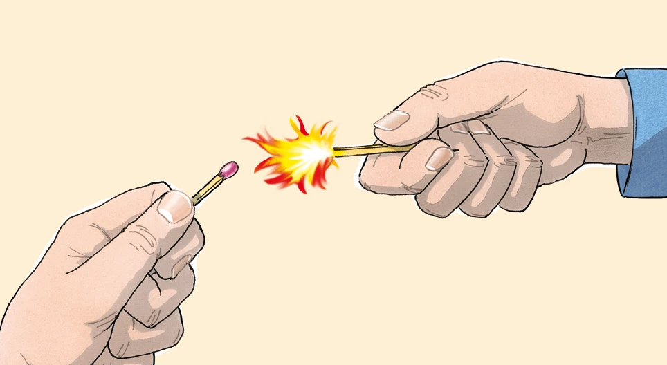 Thắp sáng một que diêm bằng một que diêm khác