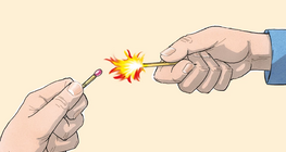 Thắp sáng một que diêm bằng một que diêm khác