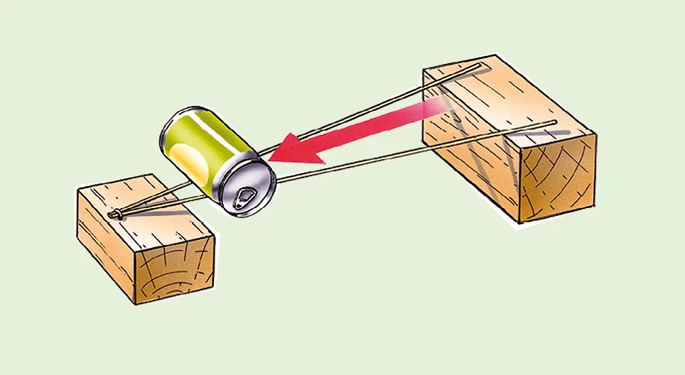 Hình nón đôi lăn lên dốc