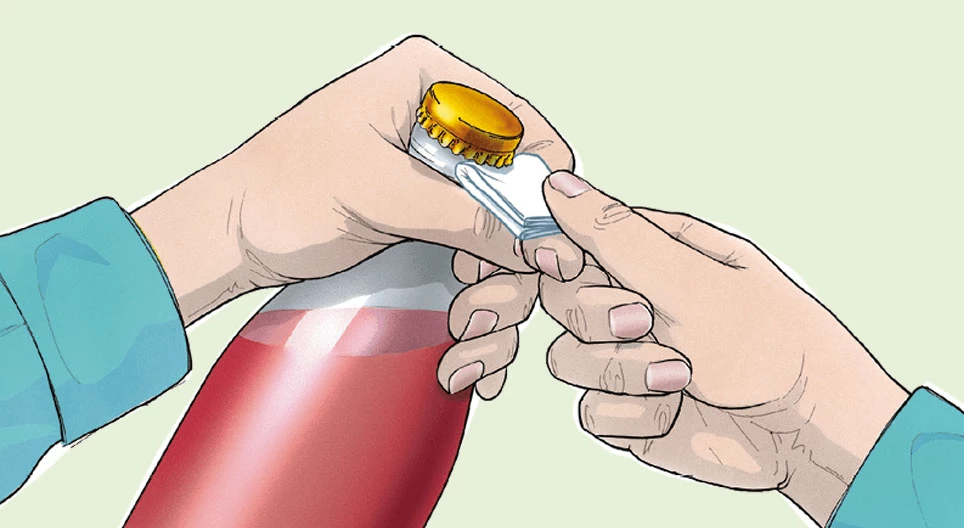 Dụng cụ mở nắp chai bằng giấy