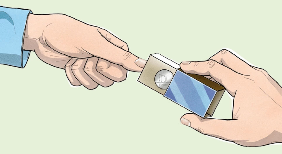 Đồng xu từ hộp diêm