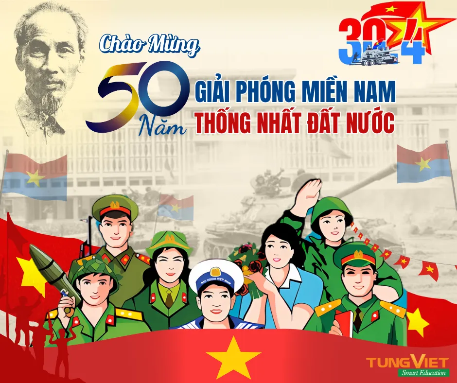 CHÀO MỪNG NĂM 50 NĂM GIẢI PHÓNG MIỀN NAM THỐNG NHẤT ĐẤT NƯỚC