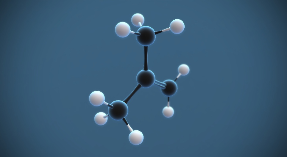 2-methylpropene (isobutene, C₄H₈)