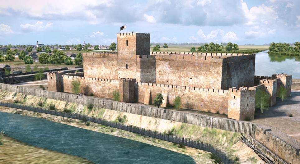 Gothic brick castle (Gyula, Hungary)