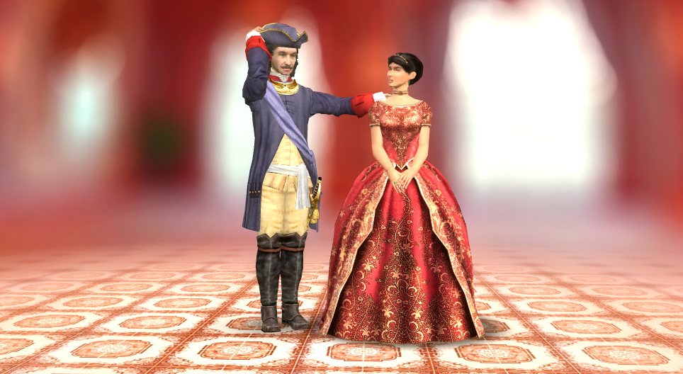 Russian Tsar Peter I with his wife